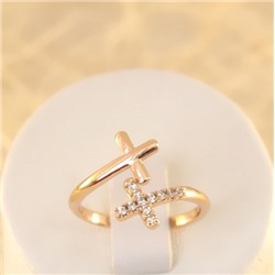 Кольцо позолота  Н01-14012 размер 16-17