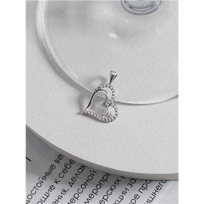 Подвеска из серебра с фианитами родированная 925 пробы 403012-488р