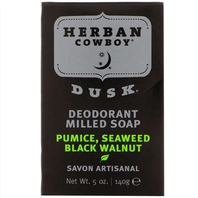 Herban Cowboy, Дезодорирующее пилированное мыло, Сумрак, 5 унц. (140 г)