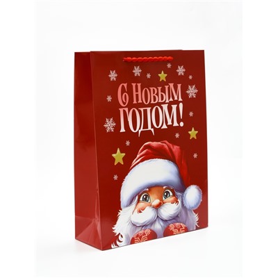 Пакет подарочный «Новогодняя сказка», с ободком, 31×11×40 см
