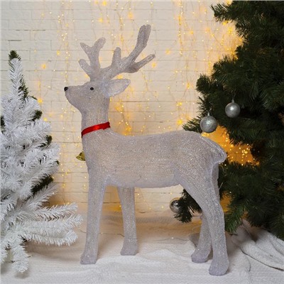 Светодиодная фигура «Олень» 60×100×35 см, акрил, 144 LED, 8 режимов, 24 В, свечение белое