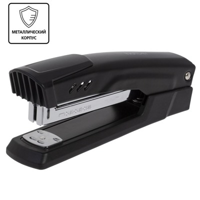Степлер 24/6, 26/6, 24/8 на 50 листов Темная материя металлический черный (085949) Хатбер