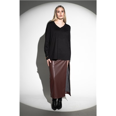 Лонгслив с V- образным вырезом