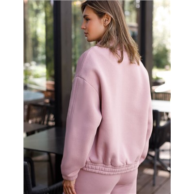 Бомбер на молнии из футера трехнитки с начесом