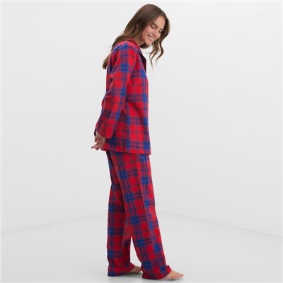 Пижама женская из фланели (рубашка и брюки) KAFTAN, размер 40-42