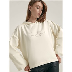 Джемпер женский CONTE Оversize-худи на флисе с вышивкой LD 1364