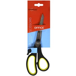 Ножницы 215 мм пластиковые ручки, резиновые вставки SO2104 inФОРМАТ