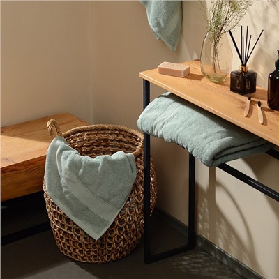 Полотенце махровое SL HOME: Classic «Аззура», 50×90 см, хлопок 100%, бирюзовое