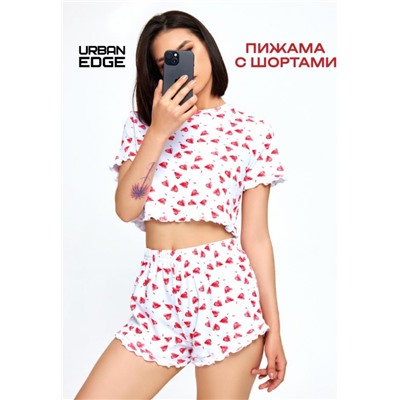 Женская пижама с шортами НП0009 (Белый)