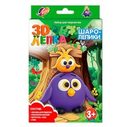 Набор для творчества 3D лепка из пластилина "Шаролепики. Птички" мягкий,воск. 35С 2330-08 Луч