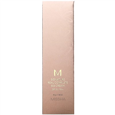 Missha, M Signature Real Complete BB Cream, SPF25/PA++, No.13 Light Milky Beige, 1.58 oz (45 g)