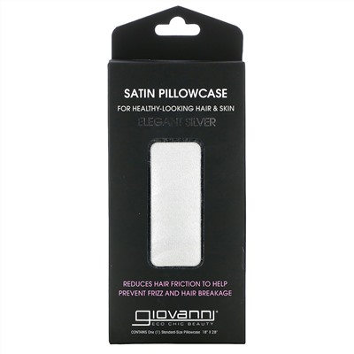 Giovanni, Satin Pillowcase, Elegant Silver,  1 Pillowcase