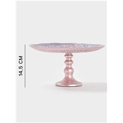 Блюдо сервировочное «ЭЛЕОНОРА БРОНЗА», d=28 см, стекло, голубое, розовое