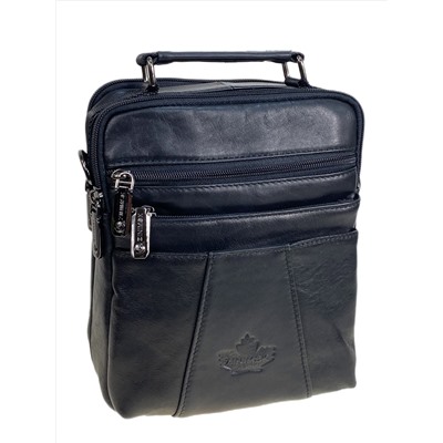 Сумка мужская из натуральной кожи, цвет черный