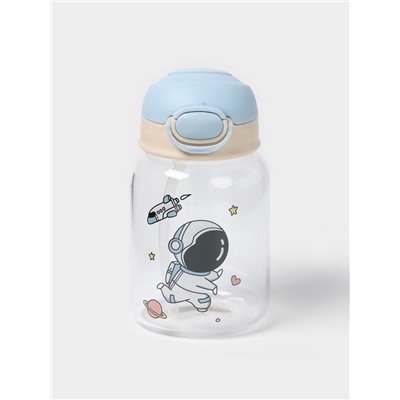 Бутылка для воды «Космонавты», 450 мл, 8.2×15 см, стекло, рисунок и МИКС