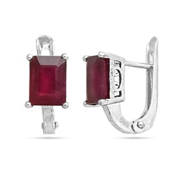 Серьги из серебра рубин корунд, SL-RIC94