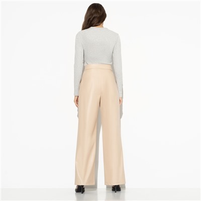 Брюки из экокожи, Модный захват (beige)