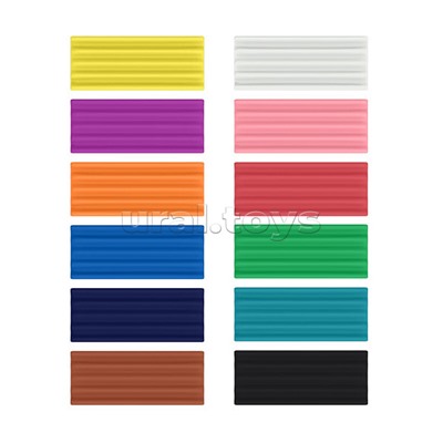 Пластилин классический Big City Cats 12 цветов со стеком, 180 г (в коробке 12 шт)