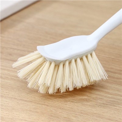 Щётка для посуды Доляна Meli, 8×6.5×29 см, бамбуковая ручка, цвет бежевый