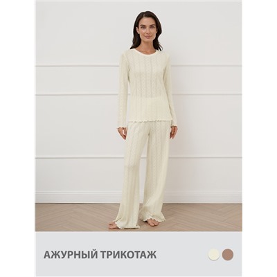 Omsa Пижама OmD 0244D POINTELLE Пижама жен. (Лонгслив+Брюки широкие с гульфиком), СО