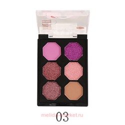 Farres Тени 6-цветов Fruit Peach тон 03 сиреневые оттенки 1839