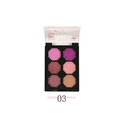 Farres Тени 6-цветов Fruit Peach тон 03 сиреневые оттенки 1839