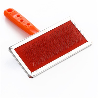 Пуходёрка «Лапки» большая, 12×13 см, без капель, оранжевая