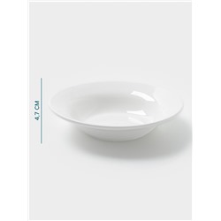 Тарелка глубокая Hanna Knövell, 550 мл, d=20.4 см, фарфор, белая