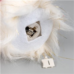 Светодиодная фигура «Гном красный» 12×19×12 см, текстиль, батарейки AG10×3 (в комплекте), свечение тёплое белое