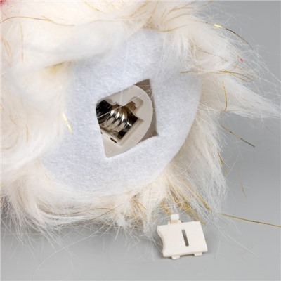 Светодиодная фигура «Гном красный» 12×19×12 см, текстиль, батарейки AG10×3 (в комплекте), свечение тёплое белое