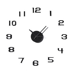 Часы настенные интерьерные, 3d «Данбери», плавный ход, наклейка, большие,