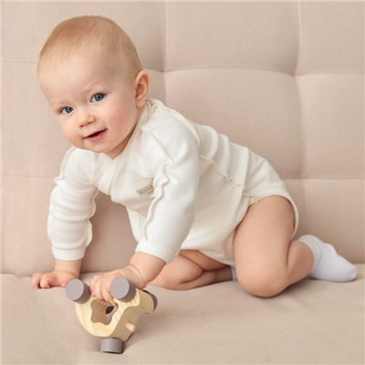 Боди детское MINAKU, рост 80-86 см, цвет экрю