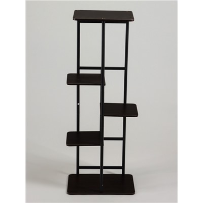 Подставка для цветов Greengo, 5 полок, 36×23×94 см, напольная, каркас металл, полки МДФ, чёрная