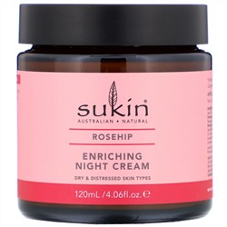 Sukin, питательный ночной крем, шиповник, 120 мл (4,06 жидк. унции)