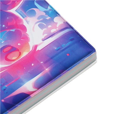 Записная книжка подарочная, на гребне 80 листов, в линейку, обложка ПВХ 3D Мишка, 17.6×13.5 см