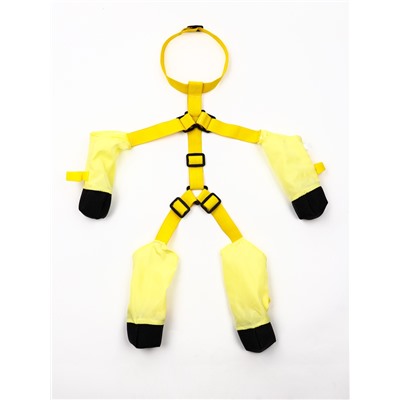 Ботинки - чулки для собак, размер S, длина лап 30-35, ДС 16-22, ОШ 12-40 см, жёлтые