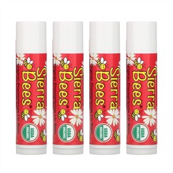 Sierra Bees, органические бальзамы для губ, гранат, 4 штуки по 4,25 г (0,15 унции)