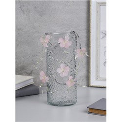 Ветка декоративная стеклярус 61 см Розовые цветы / SA24217 /уп 360/