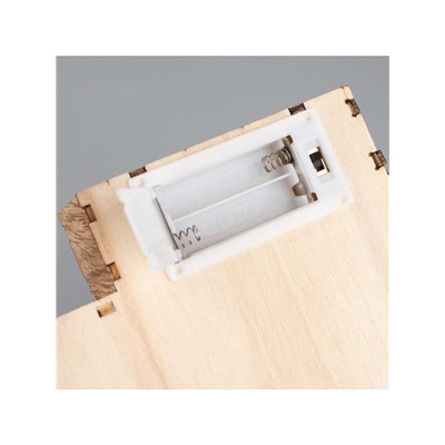 Светодиодная фигура «Дед Мороз и олень» 19×30×4.5 см, дерево, батарейки АААх2 (не в комплекте), свечение тёплое белое