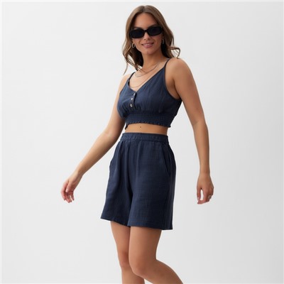 Топ укороченный женский MIST Muslin размер XS, серый