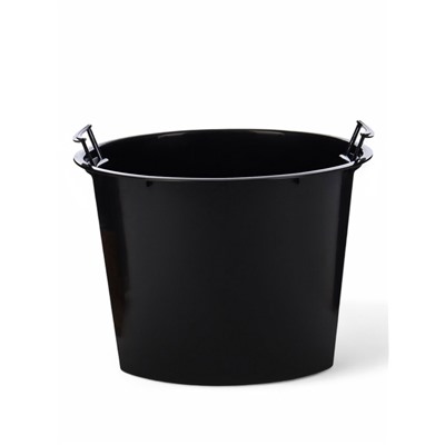 Кашпо для цветов «Рондо», пластик, 15 л, d=32 см, h=56.5 см, со вставкой, белое