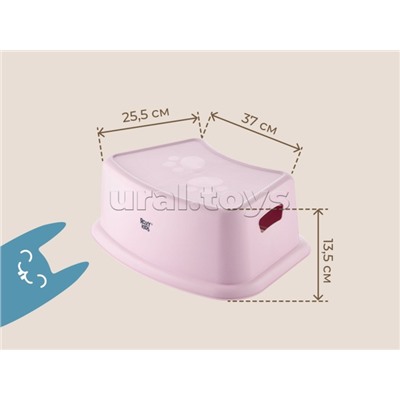 Ступенька-подставка розовая