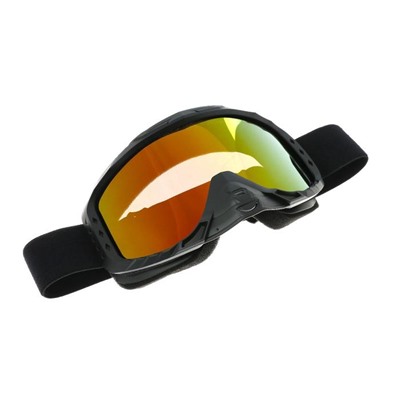 Очки-маска для езды на мототехнике, стекло хамелеон, темно-серые, ОМ-9