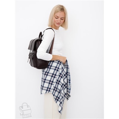 Рюкзак женский кожаный 18297 coffee  Polina&Eiterou