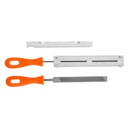 Набор для заточки цепей пил ТУНДРА, сталь ШХ15, шаг 1/4", паз 1.1-1.3 мм, d=4.0 мм, плашки