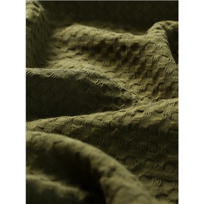 Плед вафельный «Этель» Waffle, 150×240 см, зелёный, вафля 195 г/м²