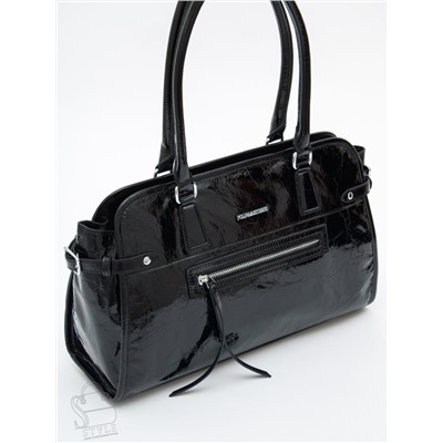 Сумка женская кожаная 8053Q black Polina&Eiterou