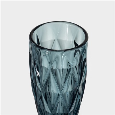 Бокалы для шампанского Magistro «Круиз», 160 мл, 7×20 см, стекло, синие, набор 2 шт