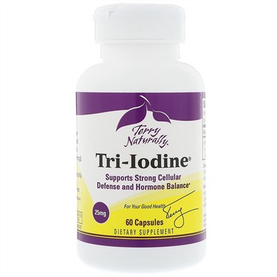 Terry Naturally, Tri-Iodine, 25 мг, 60 капсул