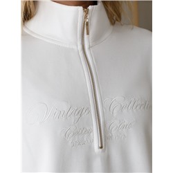 Джемпер с воротом на молнии из петельчатого футера двухнитки с эластаном